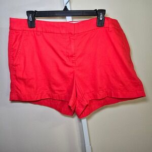 J. Crew Womens Red Casual Shorts Size 14 Classic Everyday Summer‎